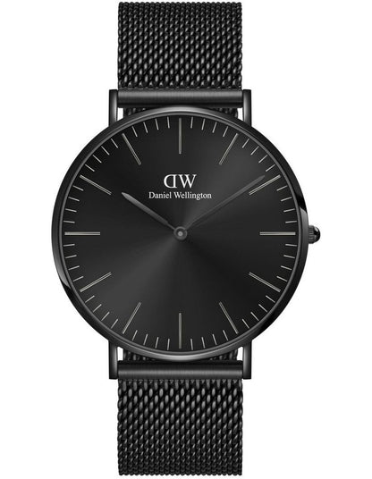 Classic 40mm Ashfield Black Dial Watch in Black