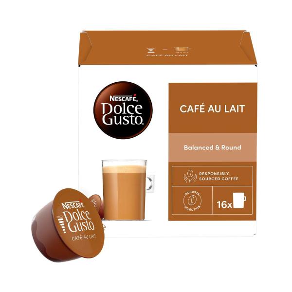 NESCAFE DOLCE GUSTO CAFE AU LAIT COFFEE CAPSULES 16 PACK