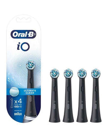iO Ultimate Clean Replacement Brush Heads 4 Pack in Black iORefillBlk4Pk