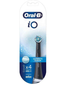 iO Ultimate Clean Replacement Brush Heads 4 Pack in Black iORefillBlk4Pk