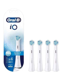 iO Ultimate Clean Replacement Brush Heads 4 Pack in White iORefillWht4Pk
