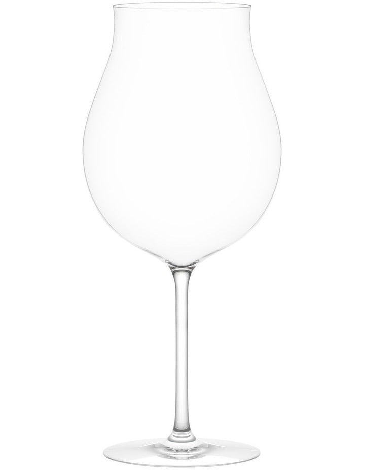 Vintage Red B Wine Glass Set of 2