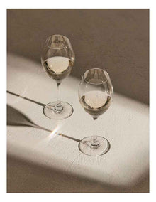 Vintage White A Wine Glass Set of 2