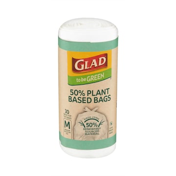 Glad To Be Green 50% Plant Based Kitchen Tidy Bags Medium 30 Pack