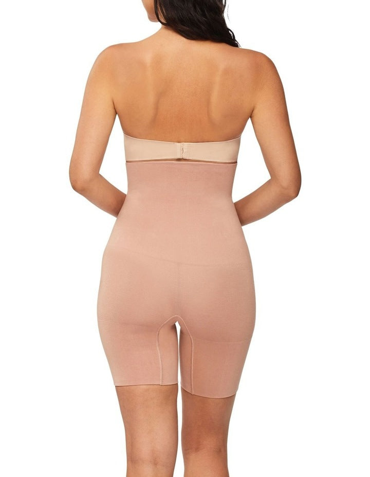 Bamboo Essentials High Waist Thigh Shaper in Mahogany