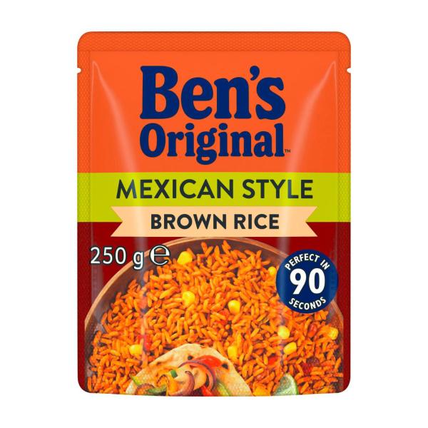 BEN'S ORIGINAL MEXICAN STYLE BROWN MICROWAVE RICE POUCH 250G