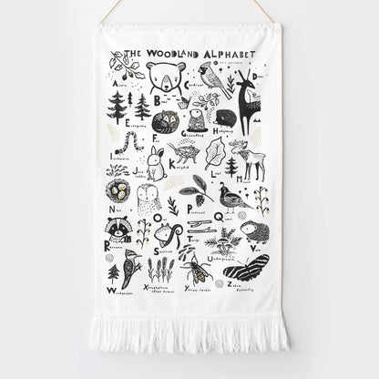 Wee Gallery Woodland Alphabet Printed Tapestry Baby Toys Baby Gifts Idea for 0m+