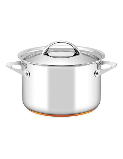 Per Vita Copper Base Stainless Steel Induction Covered Stockpot 24cm/7.1L