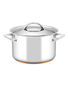Per Vita Copper Base Stainless Steel Induction Covered Stockpot 24cm/7.1L