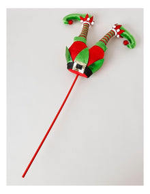 Nostalgia Christmas Fabric Elf Legs Pick 78cm in Multi