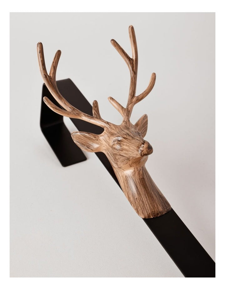 Harvest Christmas Metal Deer Wreath Holder 38cm in Brown