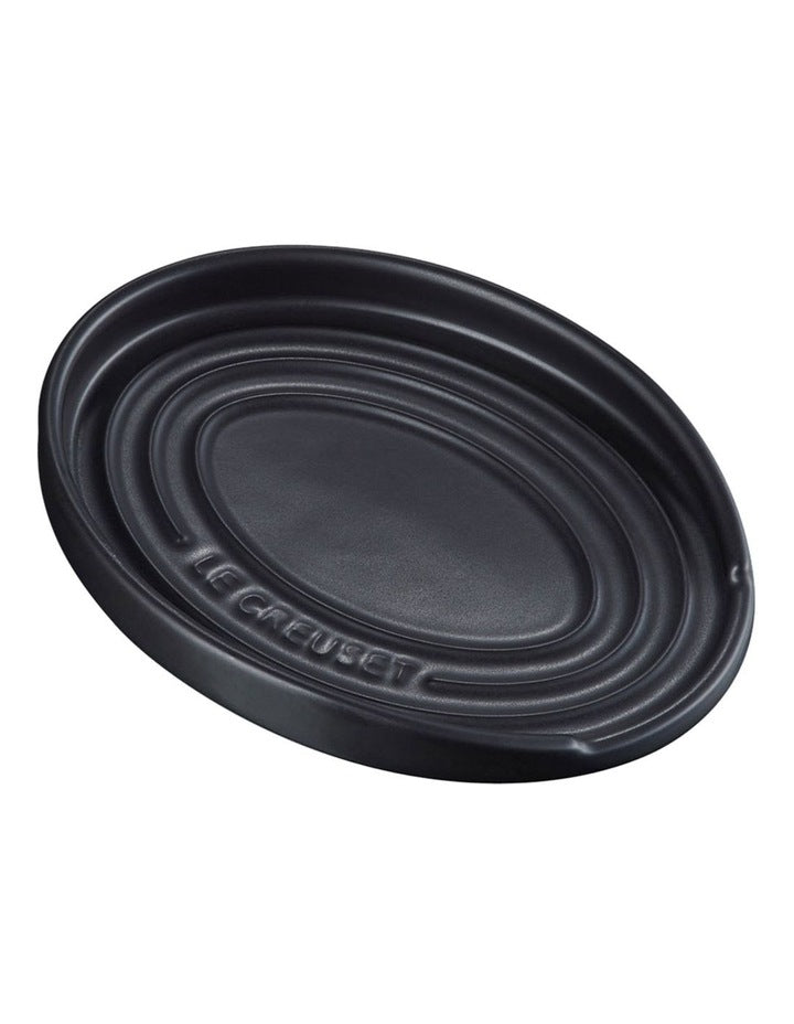 Oval Spoon Rest in Satin Black