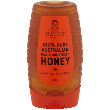 Nature Nate's 100% Pure Australian Raw & Unfiltered Honey 500g