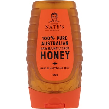 Nature Nate's 100% Pure Australian Raw & Unfiltered Honey 500g