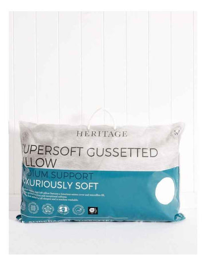Supersoft Gusseted Pillow in White