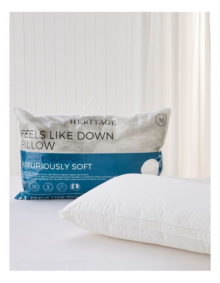 Feels Like Down Pillow in White