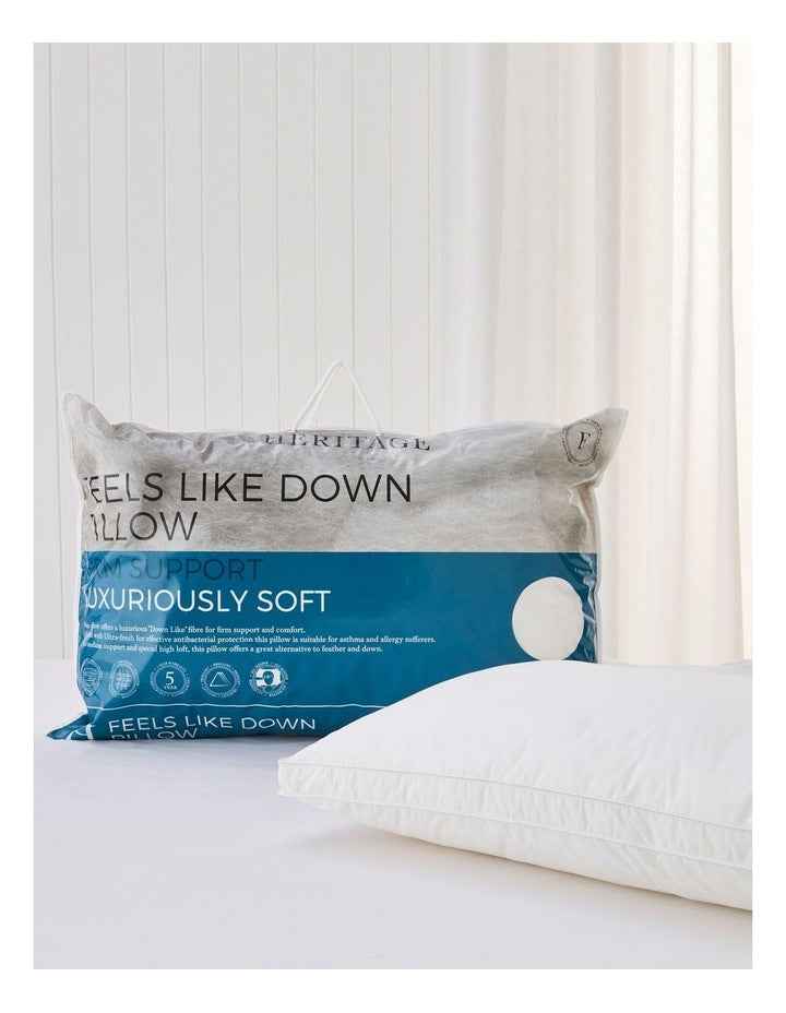 Feels Like Down Pillow in White