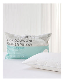 Duck Down and Feather Pillow in White