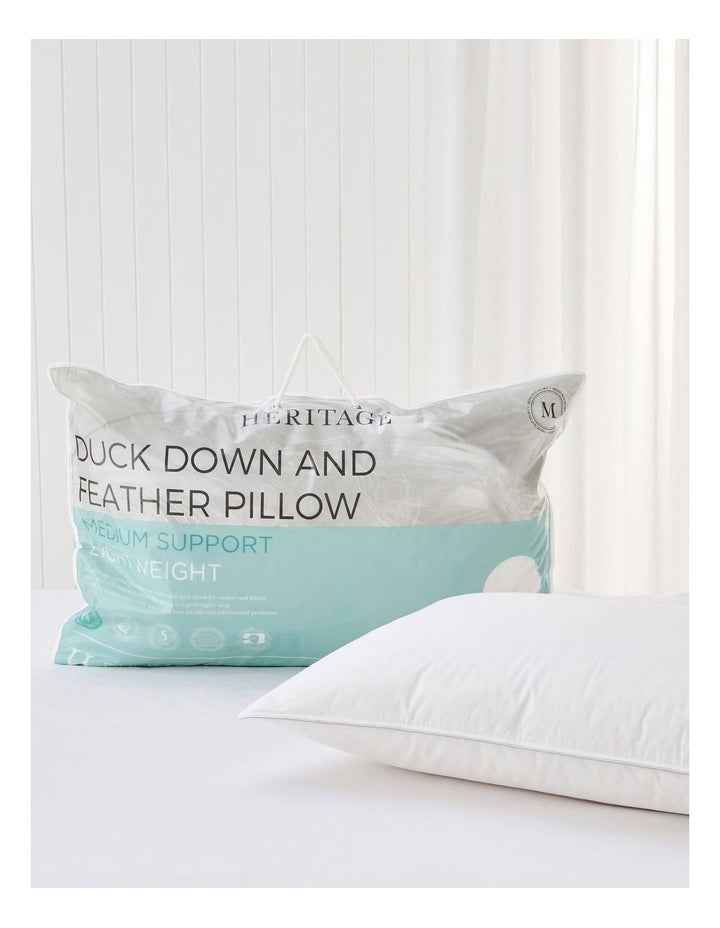 Duck Down and Feather Pillow in White
