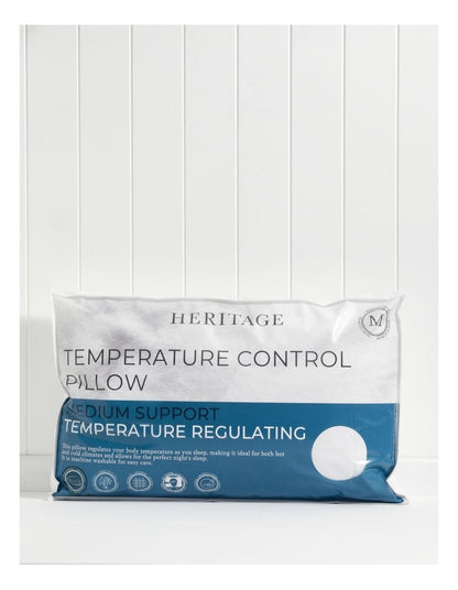 Temperature Control Pillow in White