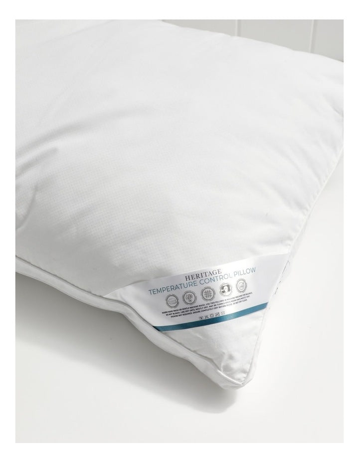 Temperature Control Pillow in White