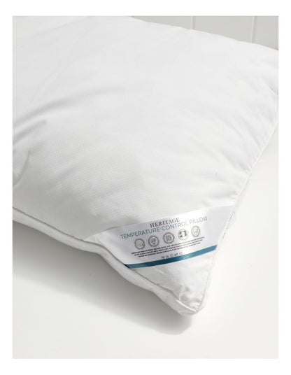 Temperature Control Pillow in White