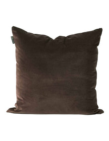 Luxury Velvet Cushion in Chocolate