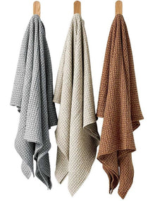 Waffle Throw in Feather