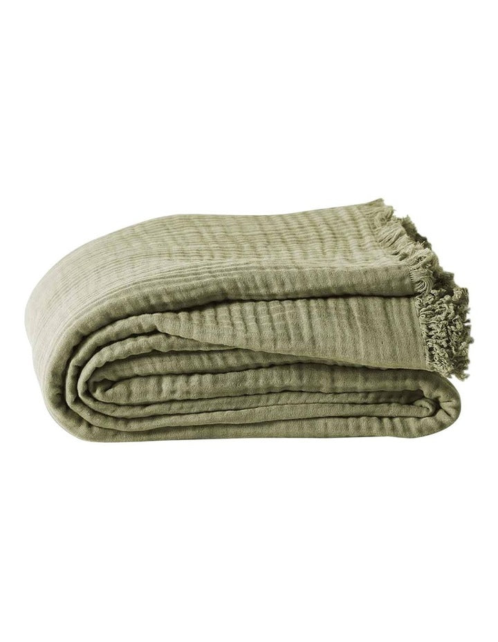 Crinkle Throw in Elm