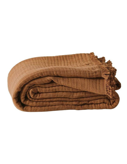Crinkle Throw in Pecan