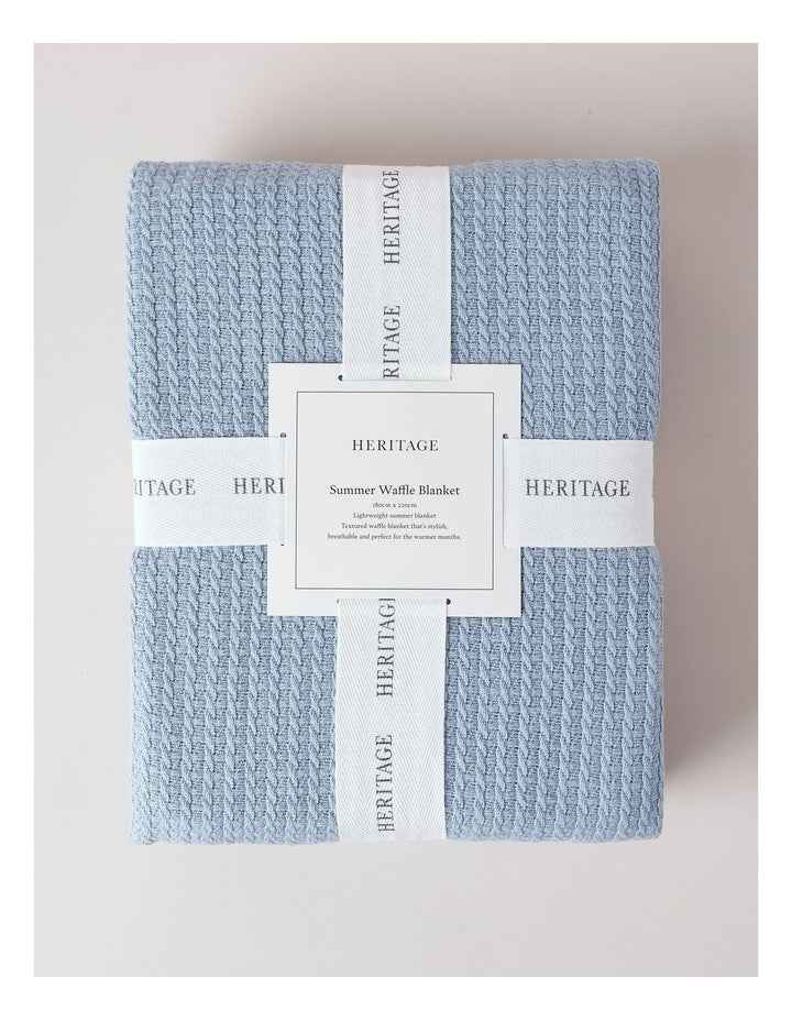 Summer Waffle Blanket in Blue