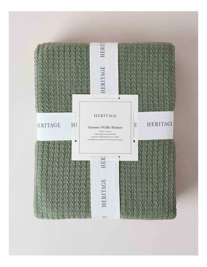 Summer Waffle Blanket in Green