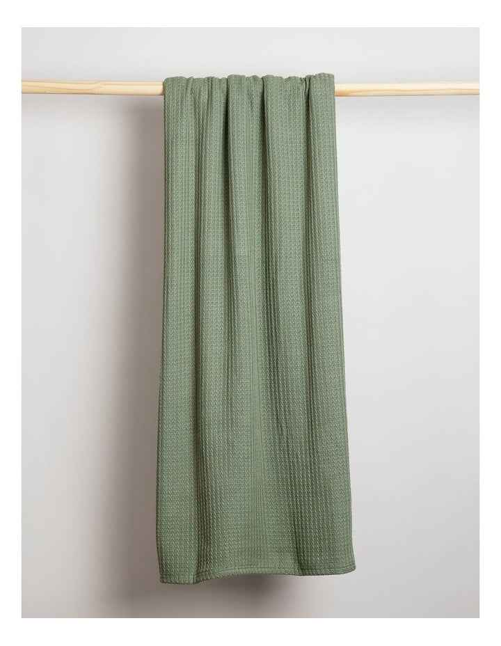 Summer Waffle Blanket in Green