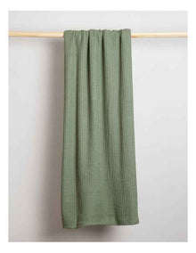 Summer Waffle Blanket in Green