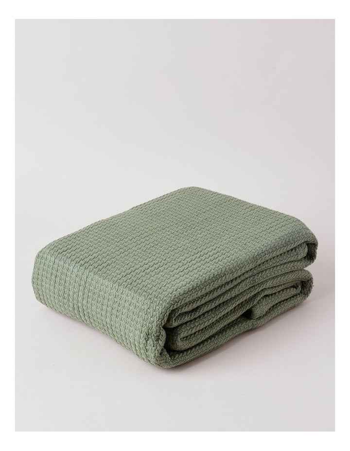 Summer Waffle Blanket in Green