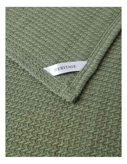 Summer Waffle Blanket in Green