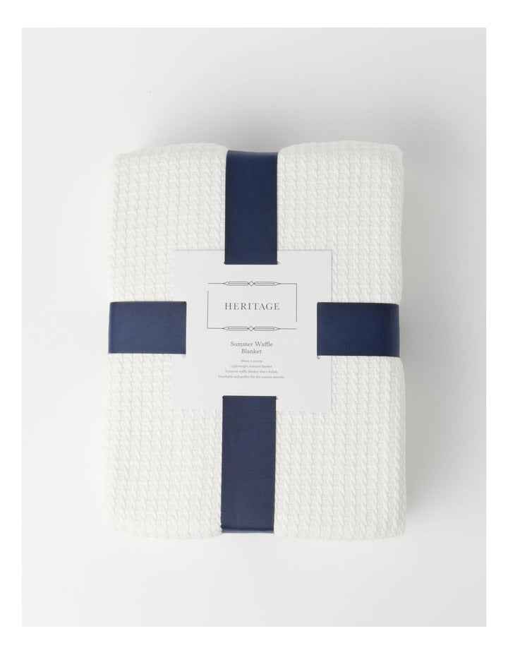 Summer Waffle Blanket in White