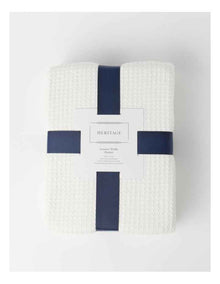 Summer Waffle Blanket in White