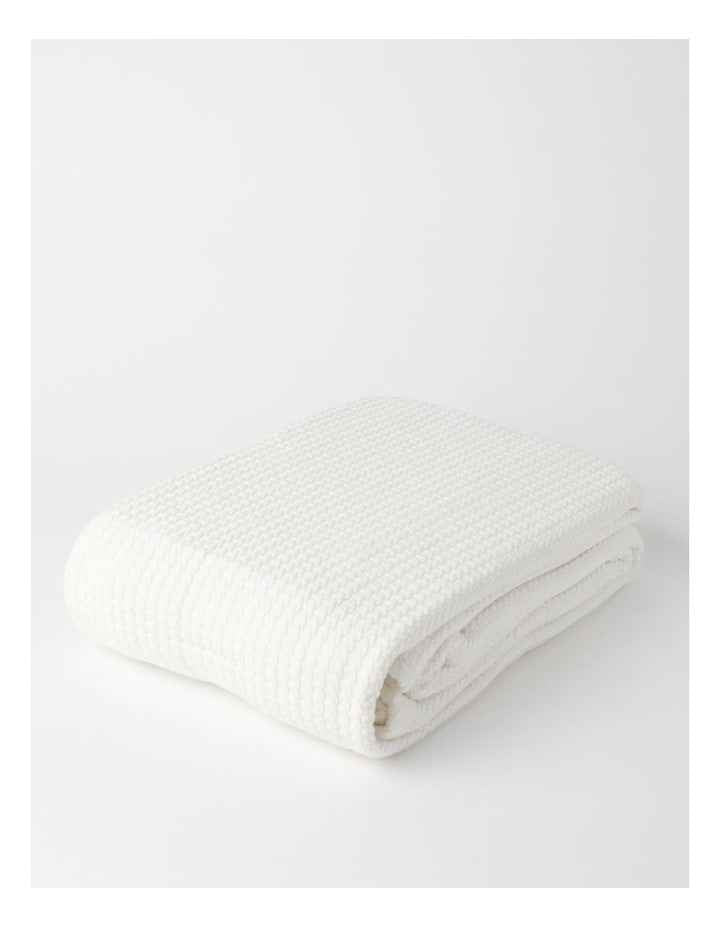 Summer Waffle Blanket in White