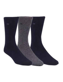 Cotton Flat Knit Dress Socks 3-Pack in Multi