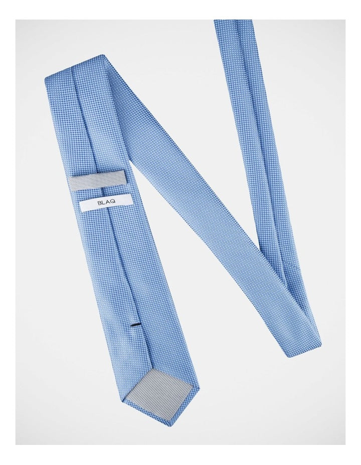 Textured Poly Tie in Blue