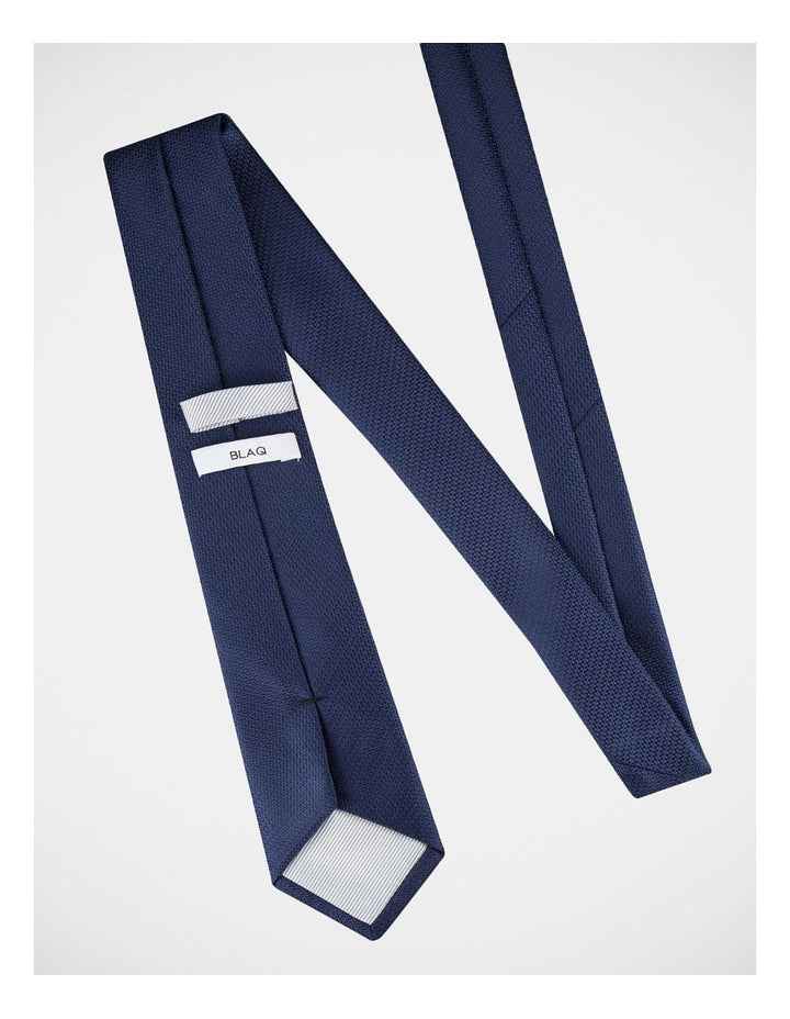 Textured Poly Tie Navy