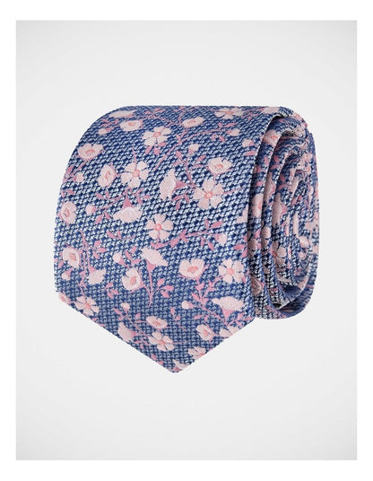 Floral Poly Tie in Pink