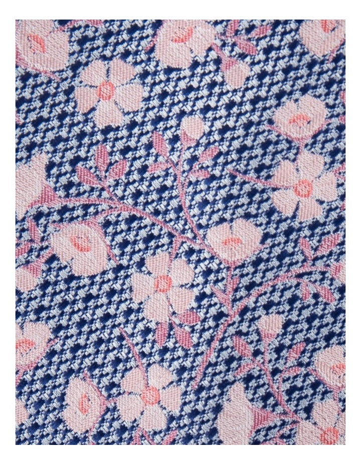 Floral Poly Tie in Pink
