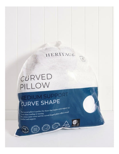 Curved Pillow in White