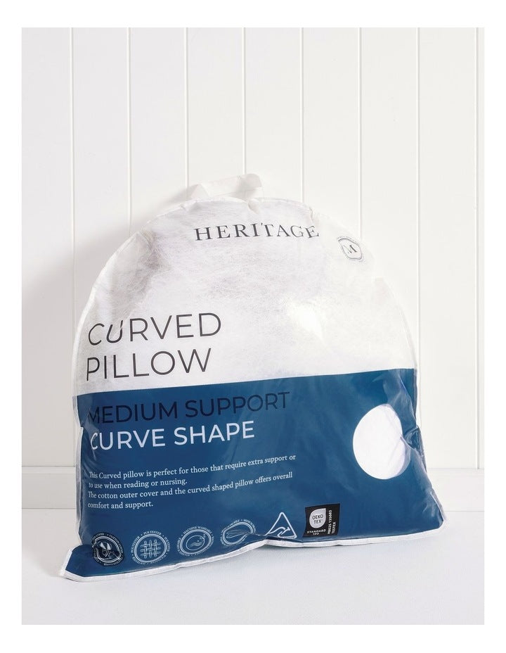 Curved Pillow in White