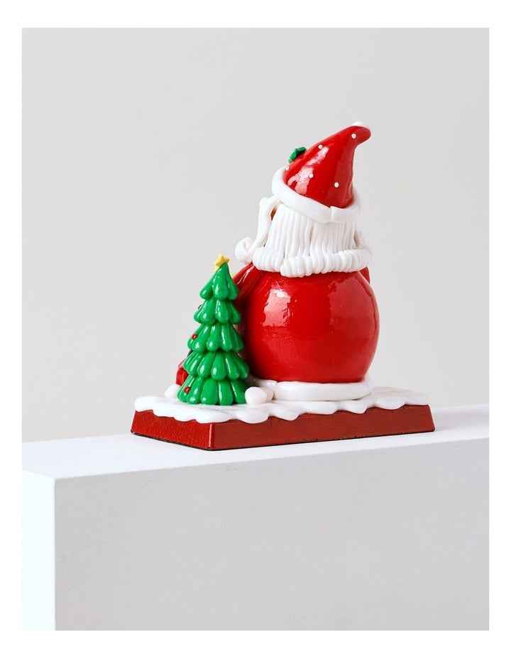Candyland Christmas Claydough Santa Stocking Holder 13cm in Red/White