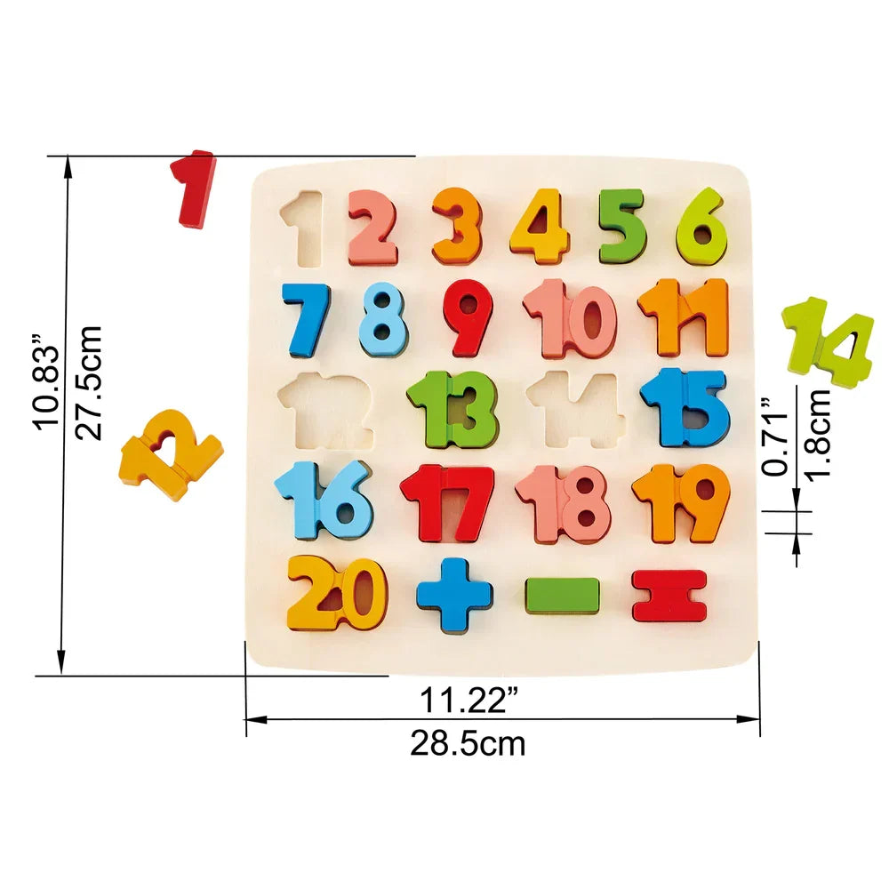 Hape Chunky Numbers Math Puzzle Early Math Games for Kids Developmental Toys for Toddlers 3yrs+