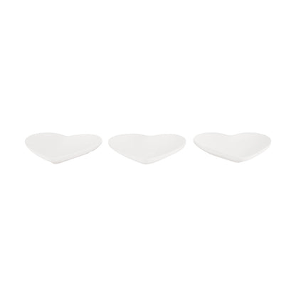 3 Pack DIY Ceramic Heart Trinket Trays