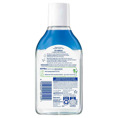Nivea Regenerating Micellar Water 400ml - 5% Serum with Panthenol and Squalane